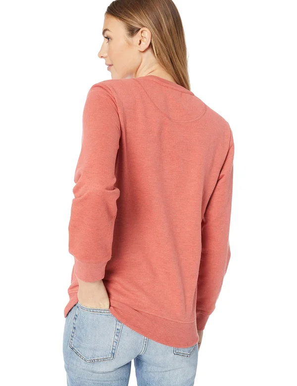 Helly Hansen Women's W Logo Crew Sweater - Faded Rose Melange, Large