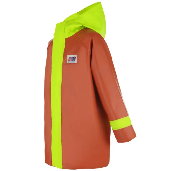 Nelson 248 Waterproof PVC Rain Jacket - Orange/Neon, S