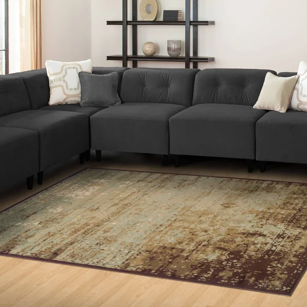 Superior Modern Afton Acid Wash Area Rug (5'X8') Grey