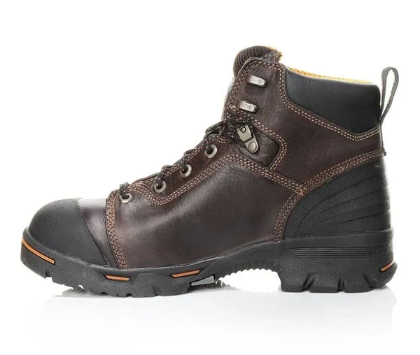 Timberland Men's Steel Toe 6 inch Work Boots Brown 10.5M