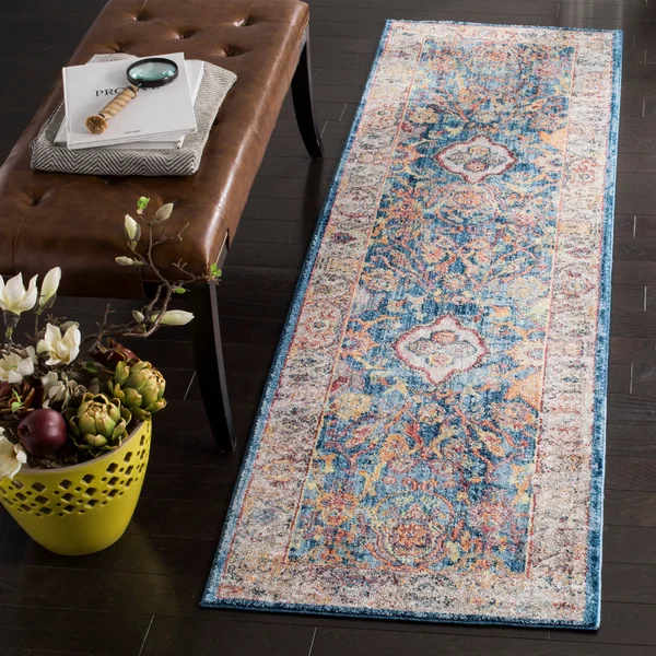 Safavieh 2&-3x22 x 12& Bristol BTL361C Blue - Light Grey Rug