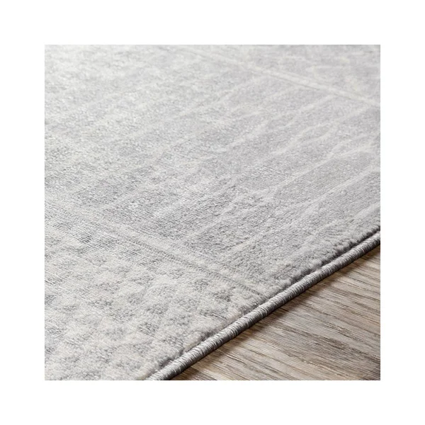 Surya Monaco MOC-2304 Silver Gray Area Rug 5&3x22 x 7&3x22