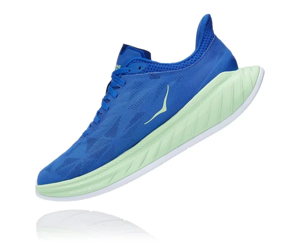Men's Hoka One One Carbon x 2 9.5-D, Dazzling Blue, Green Ash