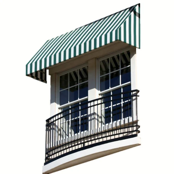 Awntech 5.38 ft. Wide New Yorker Window/Entry Awning (44 in. H x 48 in. D) Forest/White NK34-5FW