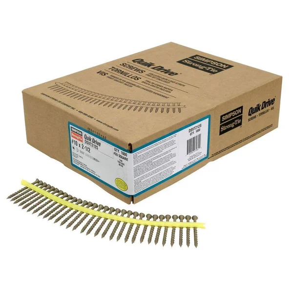 QuikDrive dsvg212s #10 x 2-1/2x22 T-25 Gray Collated Decking Screw