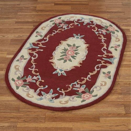 Serena Aubusson II Oval Rug 3&6x22 x 5&6x22 Oval, 3&6x22 x 5&6x22 Oval, Parisian Blue