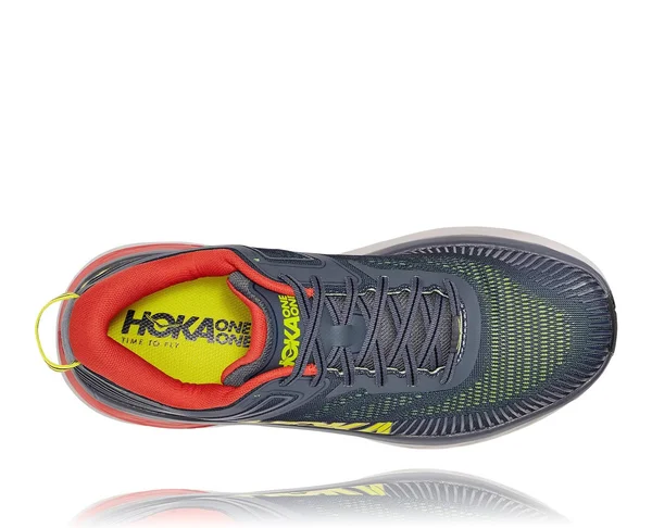 Hoka One One Men's Bondi (Wide) 7 Turbulence-Chili, 7.5