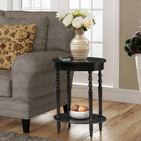Classic Accents Brandi Oval End Table Black - Breighton Home