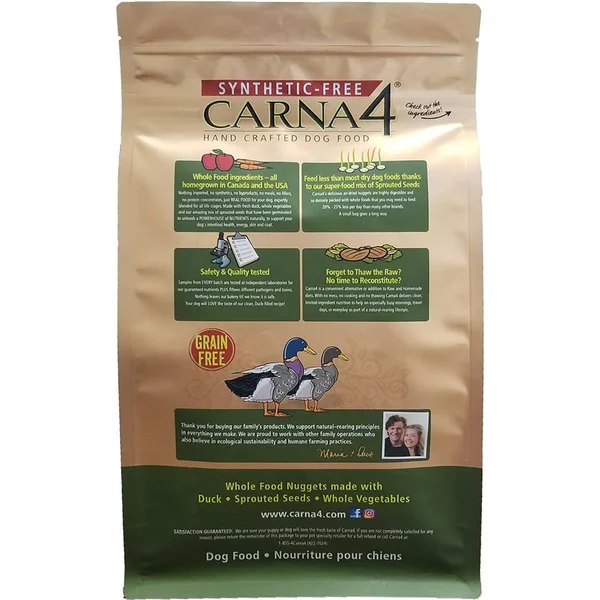 Carna4 Hand Crafted Dog Food 22-Pound Duck
