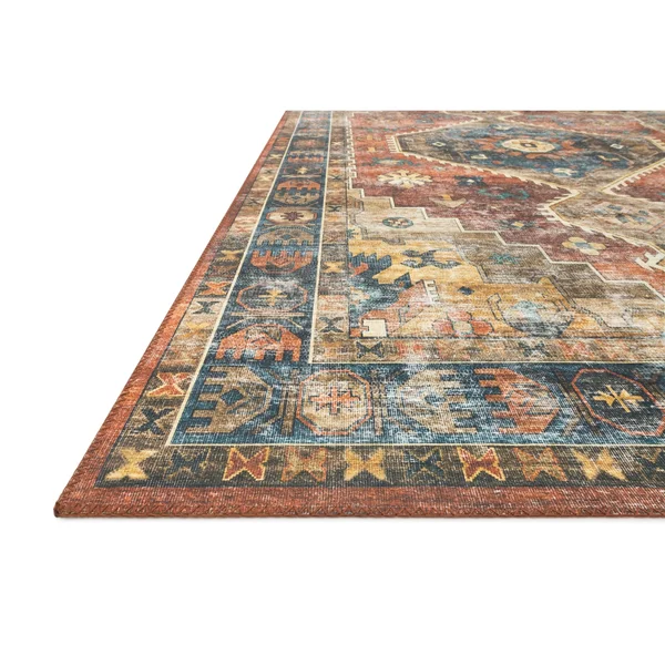 Alexander Home Leanne Transitional Aztec Vintage Printed Area Rug - 5&0x22 x 7&6x22