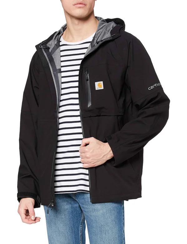 Carhartt Men's Storm Defender Force Hooded Jacket - Black