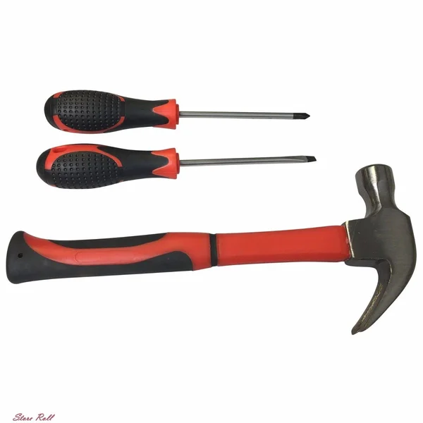 Active Kyds 9 Piece Kids Tool Set with Real Tools Fiberglass Hammer Tape Measure