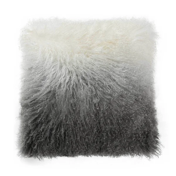 Moe&s Lamb Fur Pillow Light Grey Spectrum