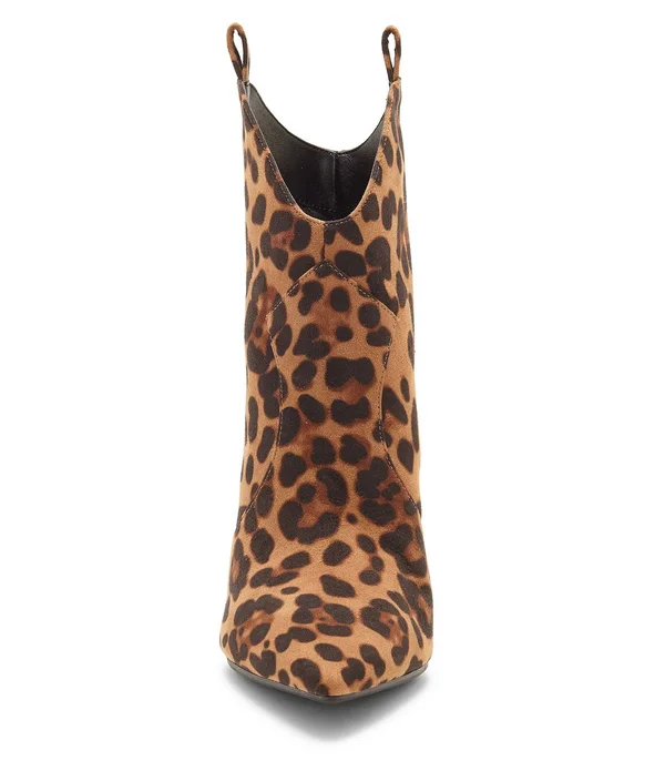 Jessica Simpson Pixille Leopard-Print Western Booties - Leopard 6M