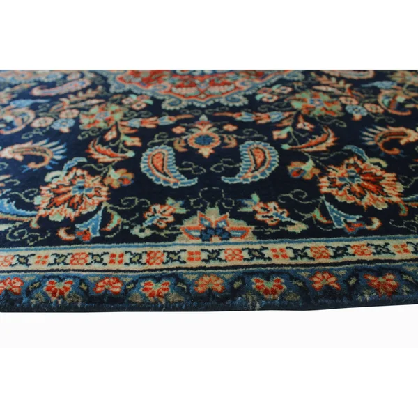 Semi Antique Scot Blue/Ivory Rug, 3&3x22 x 5&4x22
