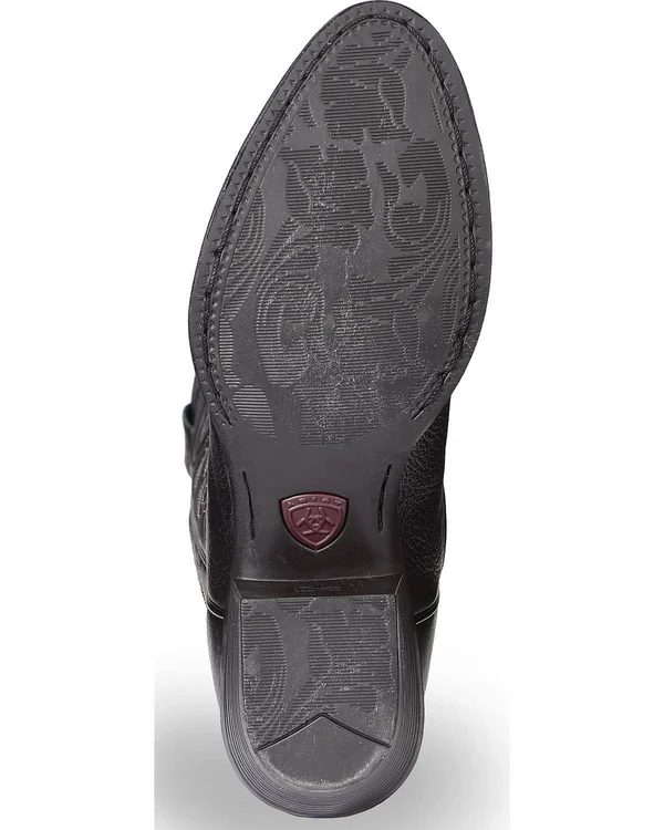 Ariat Women's Heritage Western R Toe Boot - 12 - Black Deertan