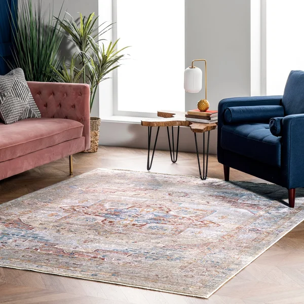 nuLOOM Jayden Cardinal Medallion Area Rug - 5& 3x22 x 7& 3x22 - Beige