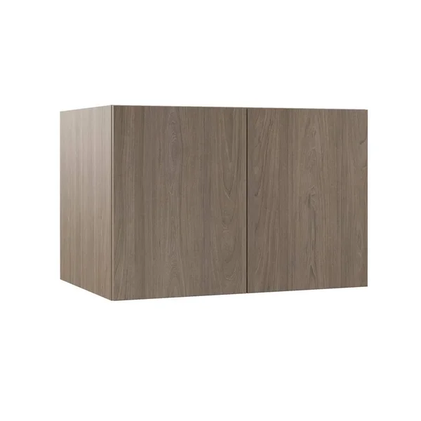 Hampton Bay Designer Series Edgeley Assembled 36x24x24 in. Deep Wall Bridge Kitchen Cabinet in Driftwood - Brown