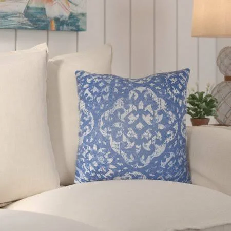 Mistana Kendra Throw Pillow Size: 18x22 H x 18x22 W x 4x22 D, Color: Blue