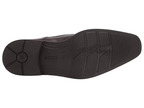 Ecco Calcan Plain Toe Tie Men's Shoes Cocoa Brown : 45 (US Men's 11-11.5) M