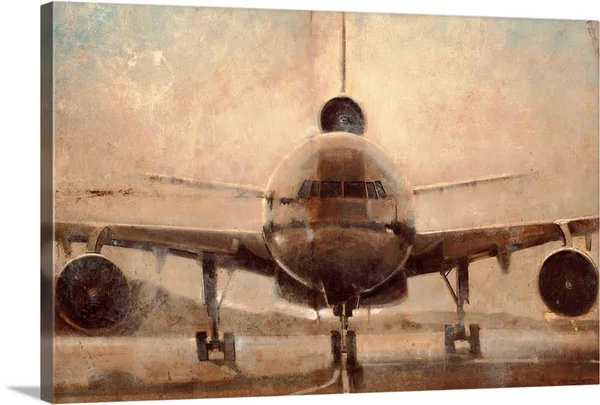 Tonal Plane, Canvas Wall Art, 30x20, Great Big Canvas