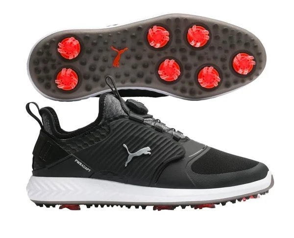 Puma Ignite PWRADAPT Caged Disc Black Golf Shoes
