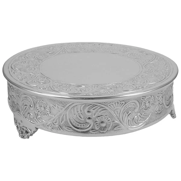Tabletop Classics by Walco AC88516 16x22 Floral Nickel-Plated Round Cake Stand
