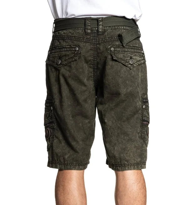 Range Cargo Short Olive Vintage Wash, 30 by Affliction Black Premium