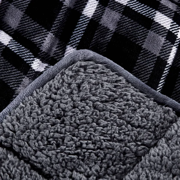 Rejuve 10lb. Velvet to Sherpa REVERSE Weighted Throw Blanket - 50x22 L x 60x22 W - Charcoal