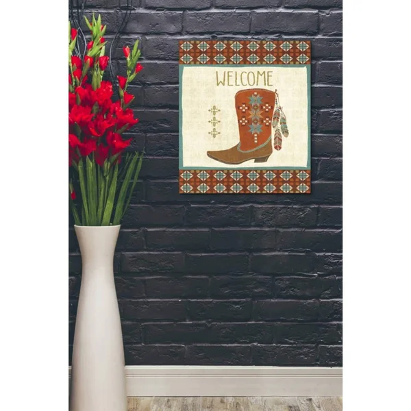 Epic Graffiti 'Southwest at Heart IV Flag' by Veronique Charron, Canvas Wall Art, 12 inchx16 inch, Size: 12 x 16, Beige
