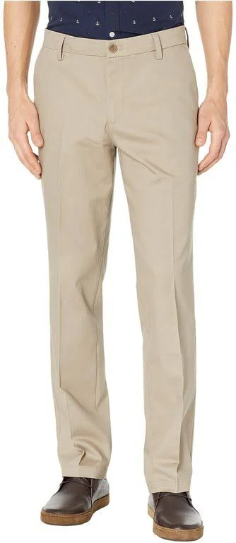 Dockers Men's Signature Lux Cotton Straight Fit Creased Stretch Khaki Pants - Timber Wolf