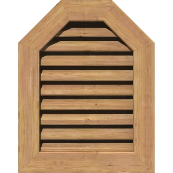 Ekena Millwork GVWOT24X3401SFUWR 24x22W x 34x22H Octagonal Top Gable Vent (29x22W x 39x22H Frame Size): Unfinished, Functional
