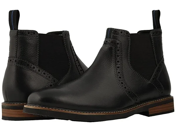 Men's Nunn Bush Otis Plain Toe Chelsea Boot - Size: 8.5, Black