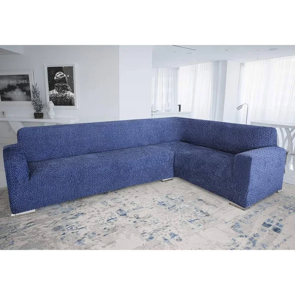 Corner Sectional Slipcover, Velvet Collection Brown