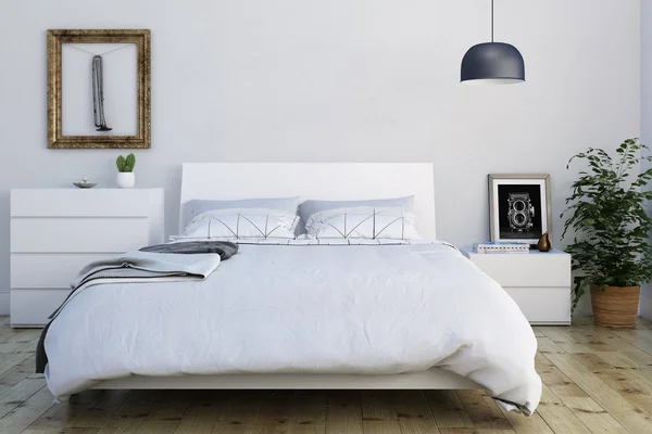 Nextera Queen Platform Bed with Storage Headboard - White