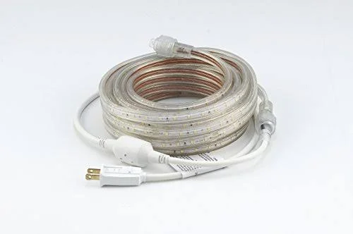 Cbconcept UL Listed, 164 Feet, 18000 Lumen, 4000K Soft White, Dimmable, 120V AC Flexible Flat LED Strip Rope Light, 3000 Units 3
