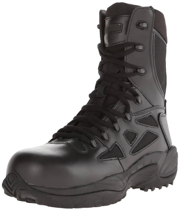 Reebok 8x22 Rapid Response RB Composite Toe Side-Zip Boots, Men's Black