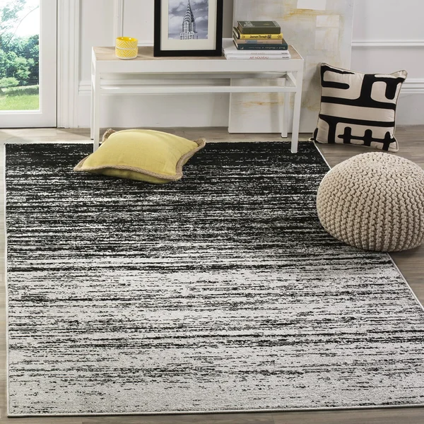 Safavieh Adirondack ADR113A Silver/Black 8& x 8& Square Area Rug