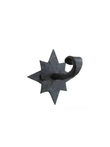 Rustic Star Wrought Iron Hook BHH8 - Black