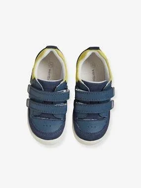 Touch-fastening Derby Shoes for Boys, Designed for Autonomy Dark Blue