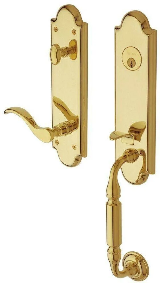 Baldwin 85350.RENT Right Handed Manchester Single Cylinder Handleset - Lifetime Polished Brass