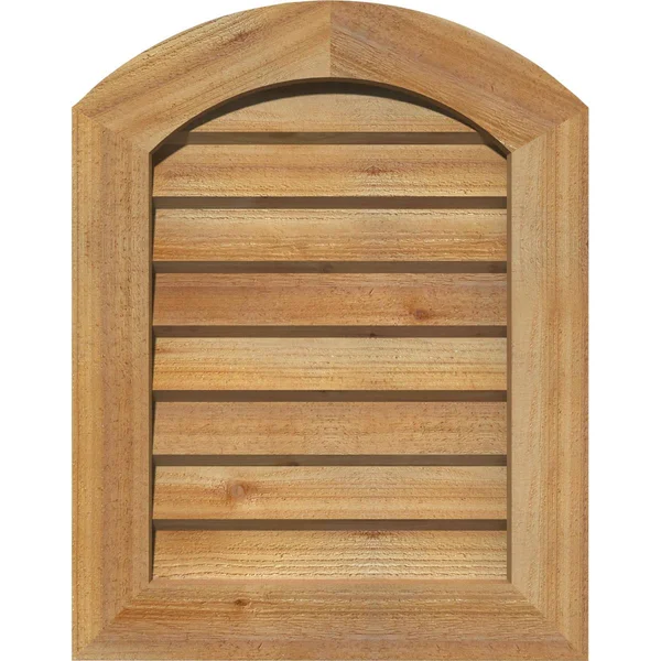 Ekena Millwork GVWAR12X3202RDUWR 12x22W x 32x22H Arch Top Gable Vent (17x22W x 37x22H Frame Size): Unfinished, Non-Functional, R