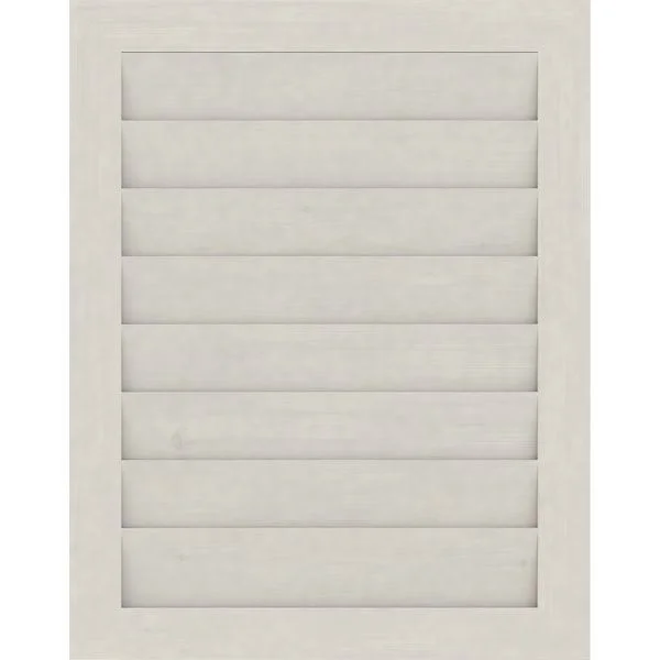 Ekena Millwork GVWVE20X1202SDPPI 20x22W x 12x22H Vertical Gable Vent (25x22W x 17x22H Frame Size): Primed - Non-Functional, Smoot