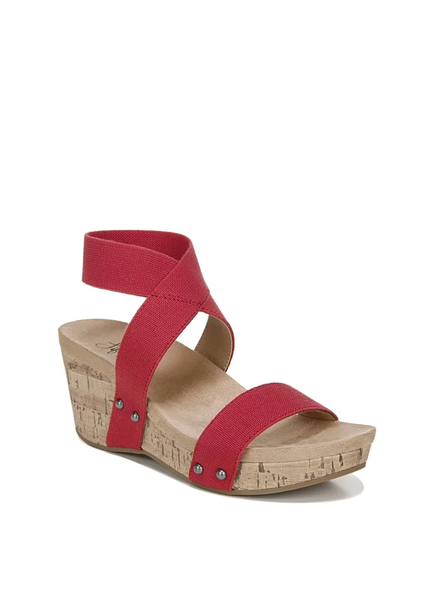 Women's LifeStride Del Mar Wedge Sandal - Red - Size 8