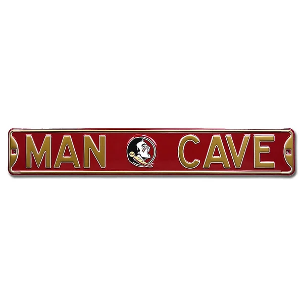 Florida State University Man Cave Metal Street Sign Maroon - 6" x 36"