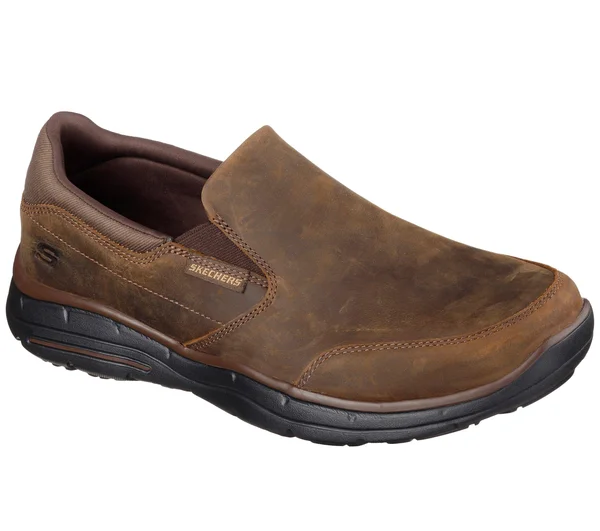 Skechers Men's Glides Calculous Slip-On loafer - dark Brown