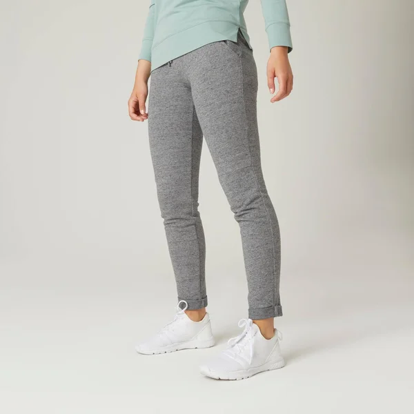 Nyamba Women's 500 - Slim Jogging Pants in Gray, Size W26 L30