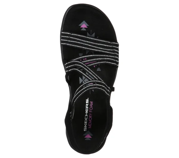 Skechers Reggae Slim - Stretch Slinky Sandals, Black, 5.0