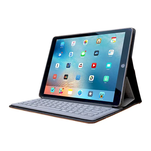 MacCase LK10.5FL-VN 10.5 in. Premium Leather iPad Pro Keyboard Compatible Folio Case - Vintage