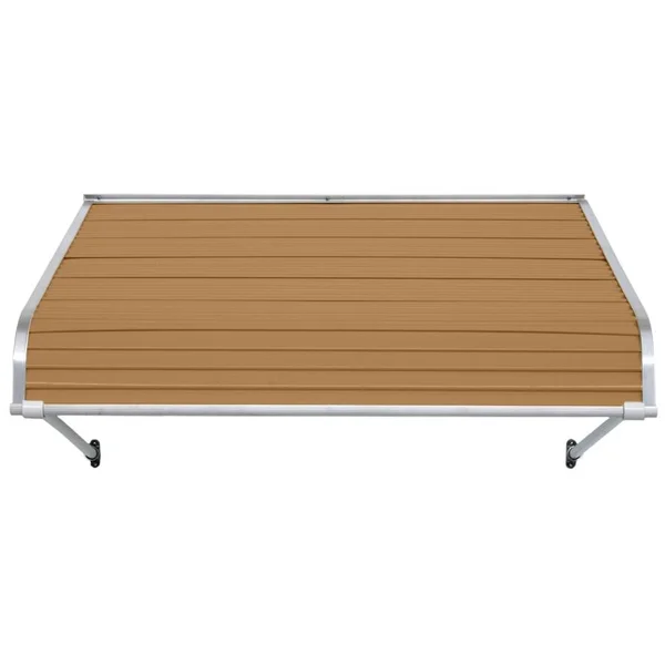 NuImage Awnings 1100 60-in Wide x 60-in Projection Mocha Tan Solid Fixed Door Awning in Brown, K111006009